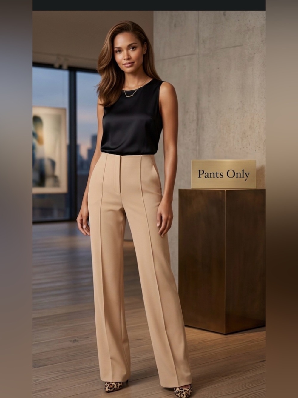 Diane von Furstenberg Pleated Khaki Pants Size 6